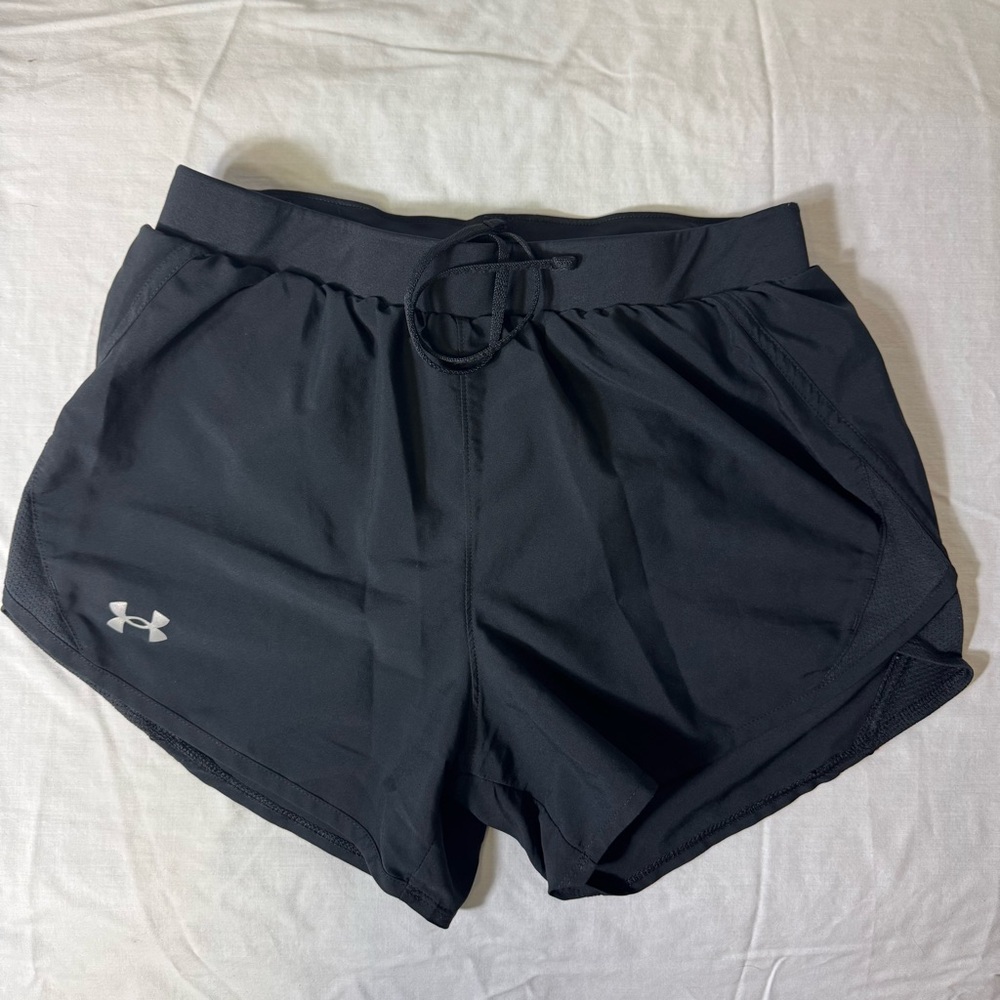 Under Armour HeatGear Women’s Black Running Shorts‎ Small Loose Fit Athletic